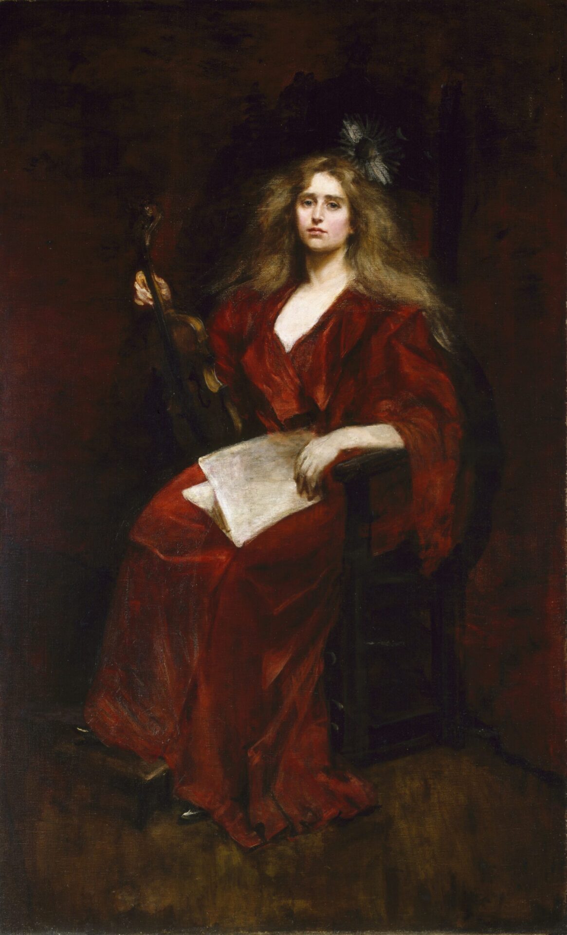 Natalie with Violin by Alice Pike Barney scaled