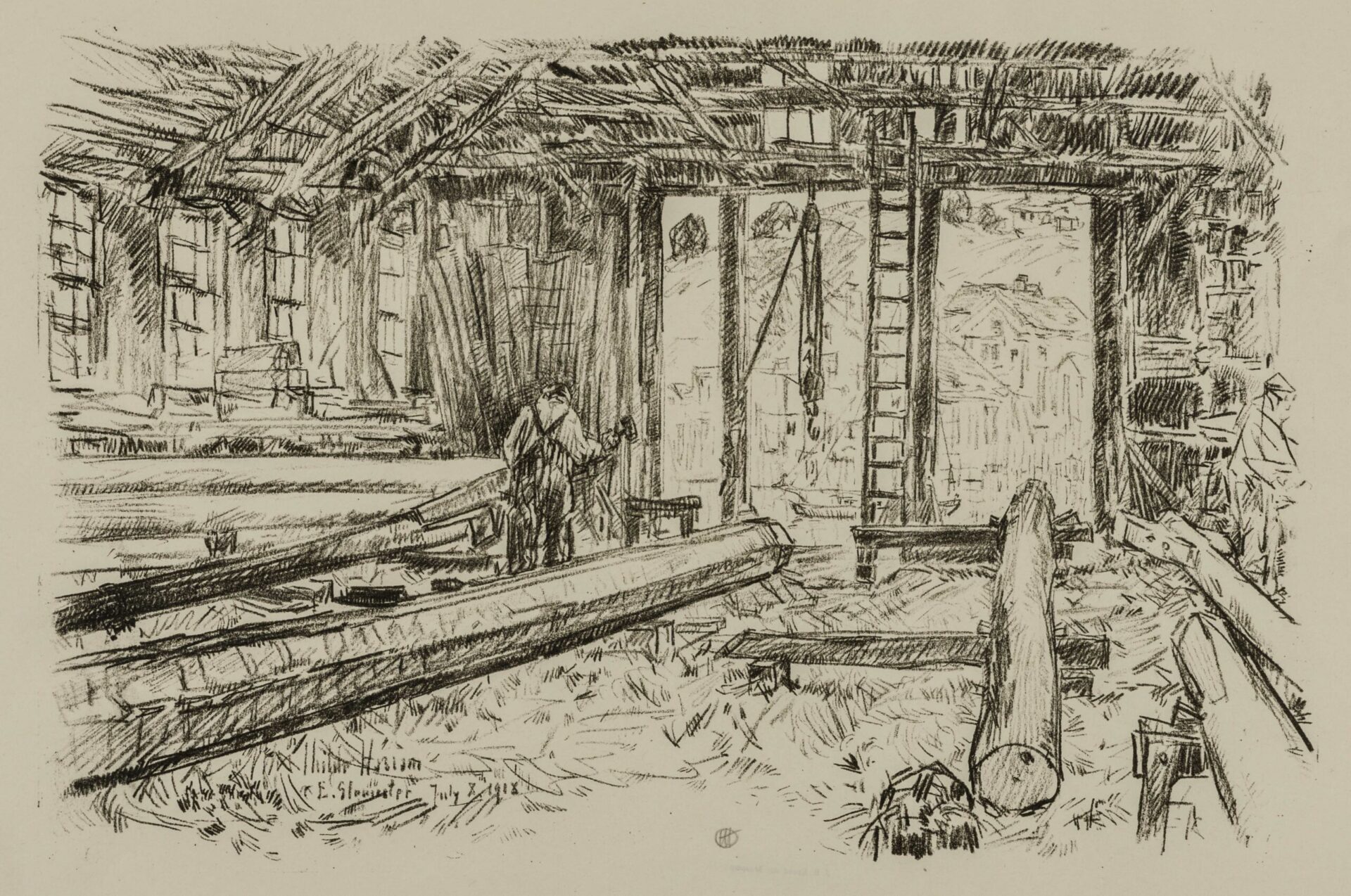 WEB Childe Hassam The Spar Shop 1918 Lithograph on paper scaled