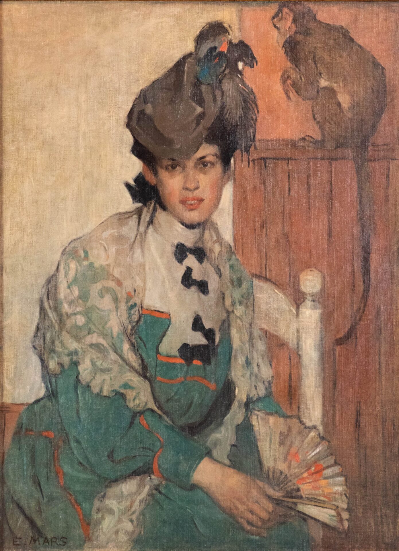 Woman with a Monkey by Ethel Mars scaled